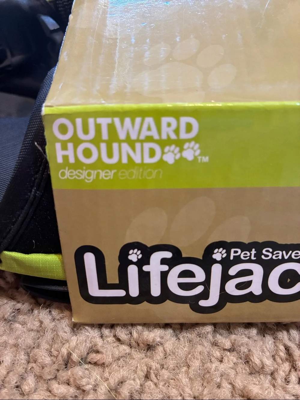 Outward Hound Small Pet Lifejacket in Lime Green and Black